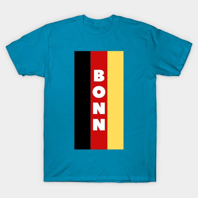 Bonn City in German Flag Vertical T-Shirt by aybe7elf